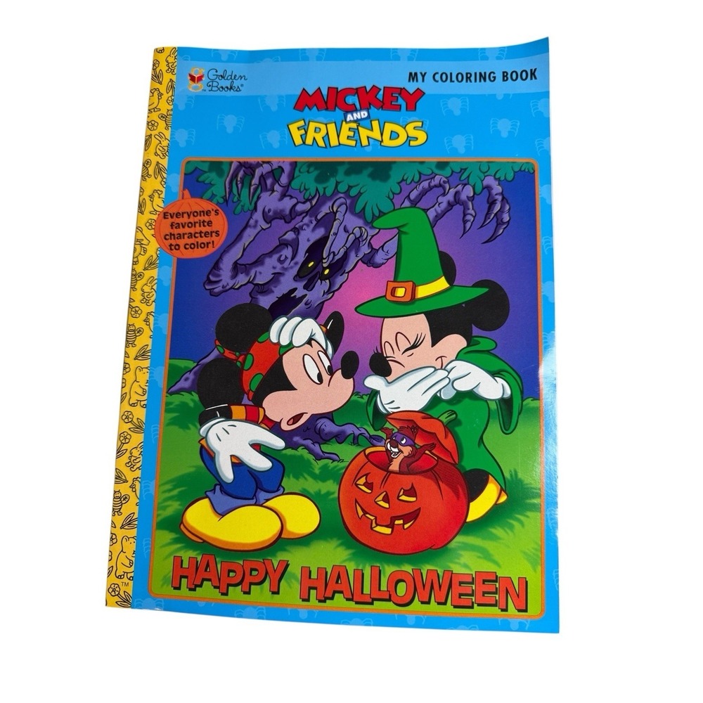 VTG Disney Mickey & Friends Halloween Golden Coloring Book 1997 Unused Rare